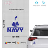 Anchor Ship Design Navy Car Window Sticker